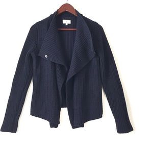 •Lou & Grey• Blue chunky Knitted Wrap Sweater